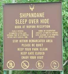 Shipandani Sleepover Hide signpost
