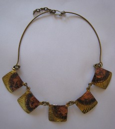 Copper and bronze necklace